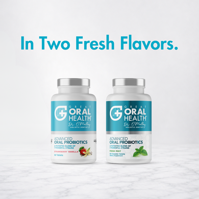 Dental Oral Probiotics with BLIS K12 & M18 – 7 Strains, 6 Billion CFU (Strawberry Vanilla Flavor)