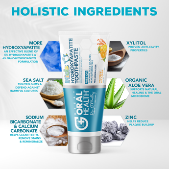 Kids Yummy Orange Flavored Nano Hydroxyapatite Fluoride Free Toothpaste