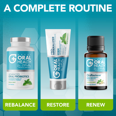 OUT WITH THE BAD, IN WITH THE GOOD!    Patented Great Oral Health System: Advanced Oral Probiotics, Remineralizing Toothpaste and Essential Oil Blend